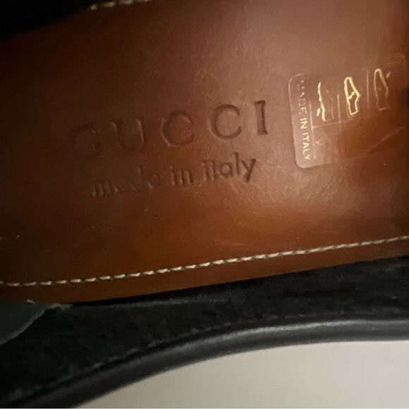GUCCI LOAFERS LOGO DRIVING FLATS SIZE 9 1/2 - Picture 7 of 8